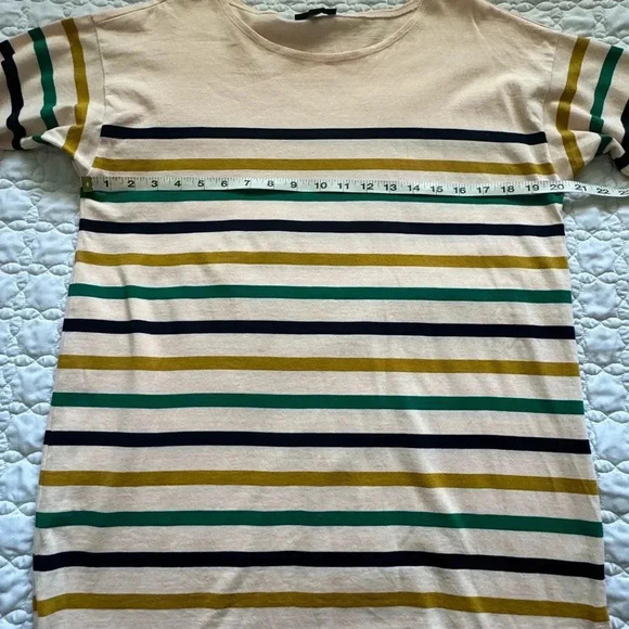 J. Crew Women's Striped Boat Neck Oversized Long Sleeve Tunic Top Size Small - Picture 7 of 14